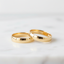Par de Alianças Anatômicas Ouro 18K 4 mm