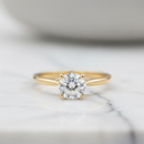 Anel Solitário Ouro 18K com Zircônia
