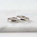 Par de Alianças Ouro Branco 18K 4 mm
